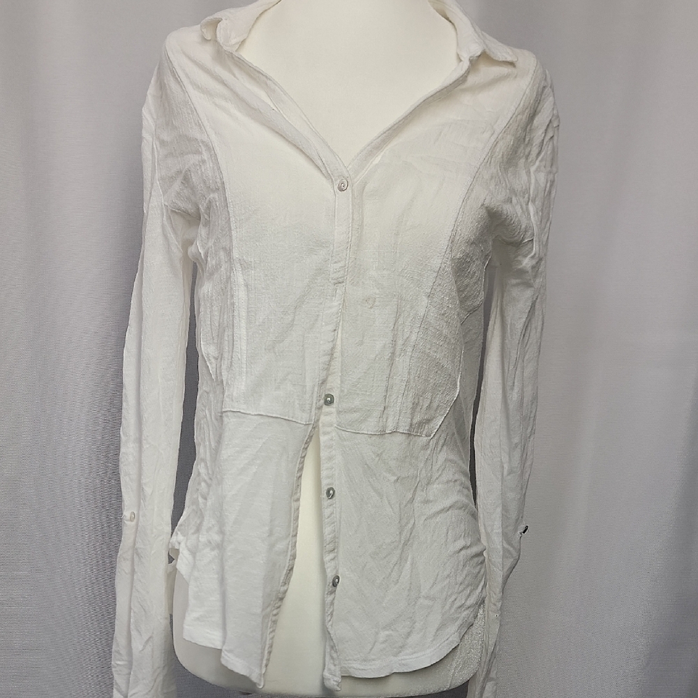 Lucky Brand Off-White Button-Down Shirt